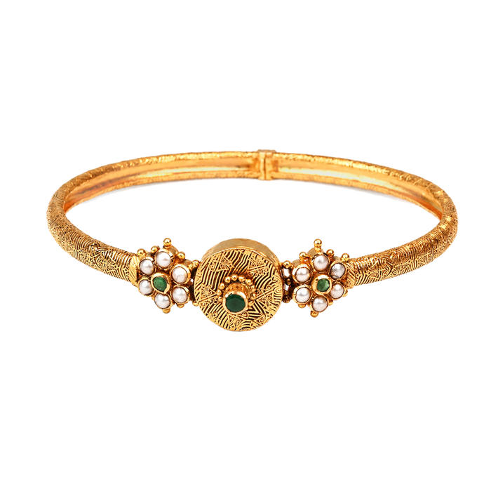 Maahi Pearl and Emerald Bangle