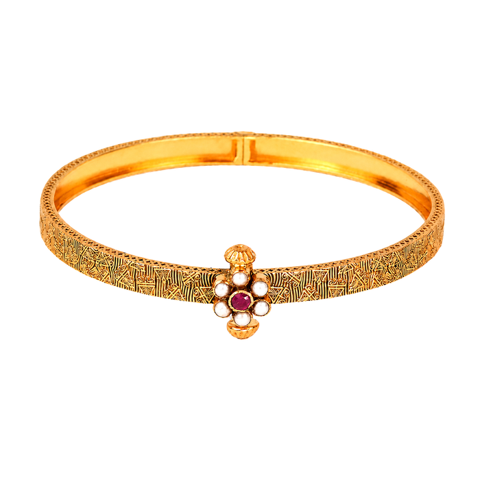 Maahi Pearl and Ruby Bangle