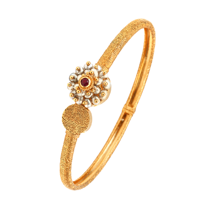 Maahi Pearl and Ruby Bangle
