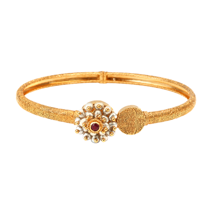 Maahi Pearl and Ruby Bangle
