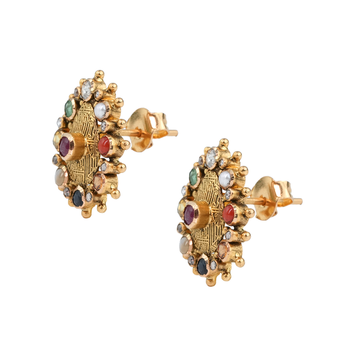 Maahi Navaratna Ear Studs