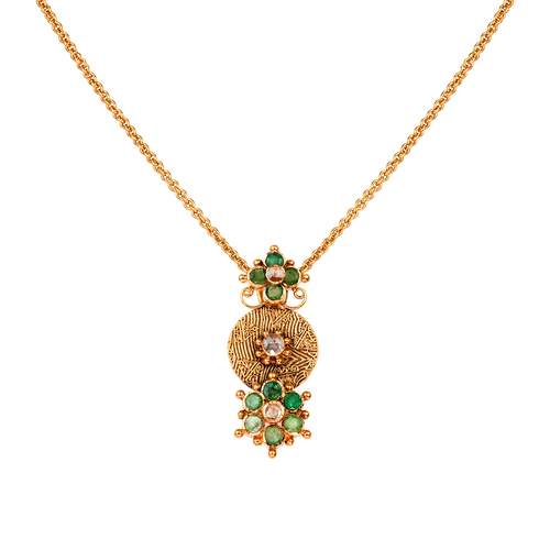 Maahi Emerald Pendant - view 1