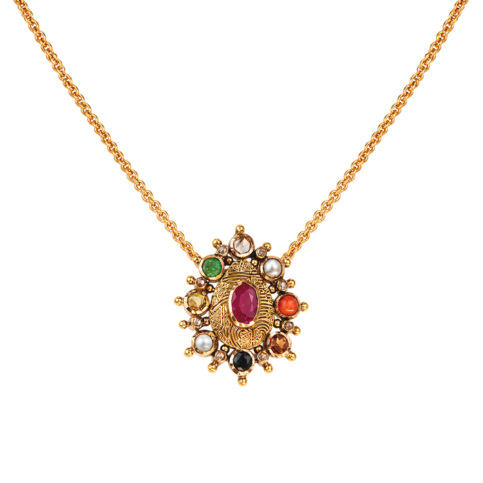 Maahi Navaratna Pendant