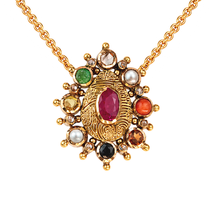 Maahi Navaratna Pendant